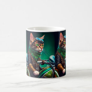 Bengal Cat-cykel St. Patrick's Day Kaffemugg