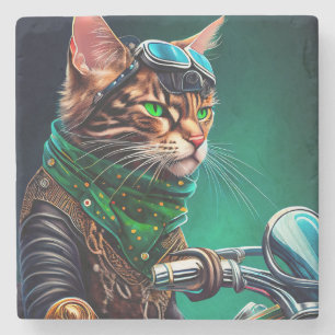 Bengal Cat-cykel St. Patrick's Day Stenunderlägg