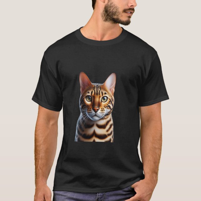 Bengal Cat Face Tee - Lover Apparel Kitten Breed A (Framsida)