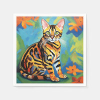 Bengal Cat Fauvism Painting Art