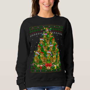 Bengal Cat Julafton Lighting Träd Bengal Cat Ugly T Shirt