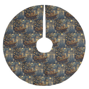 Bengal Cat-julhelgen - resande Julgransmatta Borstad Polyester