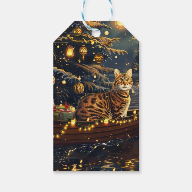 Bengal Cat-julhelgen - resande Presentetikett (Framsidan)