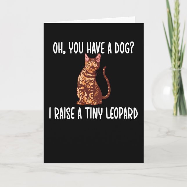 Bengal Cat Lover ger Cat Owner Rosetted Bengal Kort (Framsida)