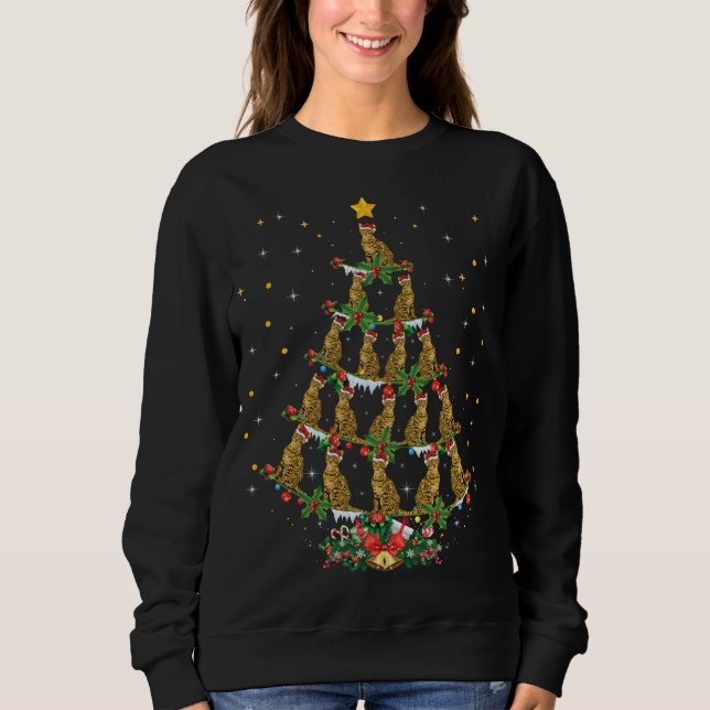 Bengal Cat Lover Julafton Santa Hat Bengal Cat Chr T Shirt (Framsida)