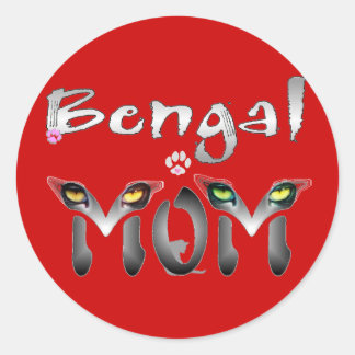 Bengal Cat Mamma-gåvor Runt Klistermärke