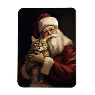 Bengal Cat med Jultomten julhelg Magnet