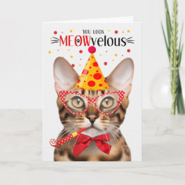 Bengal Cat MEOWvelous Birthday Kort