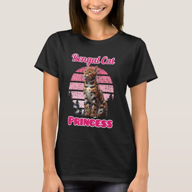 Bengal Cat Mor BENGAL PRINCESS FUNNAL Bengal Cat T Shirt (Framsida)