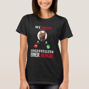 Bengal Cat MY CHEF ANSTÄLLD TILL EN BENGAL Cat FUN T Shirt