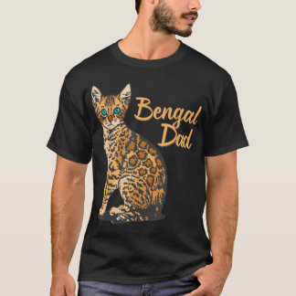 Bengal Cat Pappa I Domestic Family Animal Friend T Shirt