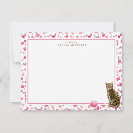 Bengal Cat Personlig Stationery Anteckningskort
