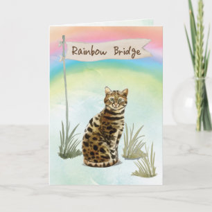 Bengal Cat Pet Sympathy over Rainbow Bridge Kort