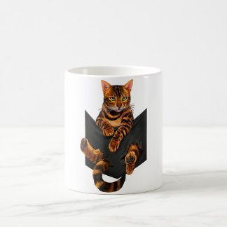 Bengal Cat Pocket Ripper Pocket Bengal Älskare Kaffemugg
