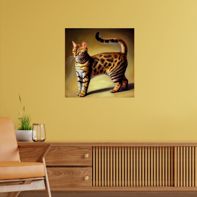 Bengal Cat Poster (Vardagsrum 2)