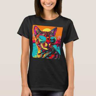 Bengal Cat Summer Beach T Shirt