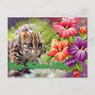 Bengal Cat Valentine-vykort Helg Vykort