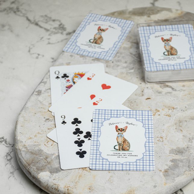 Bengal Cat Wedding Favor Casinokort (Skapare uppladdad)
