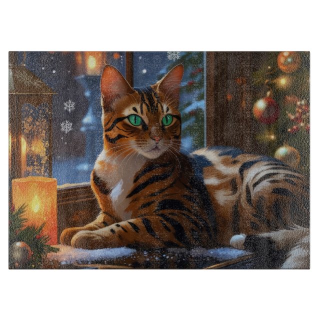 Bengal Cat With Christmas Lights Holiday (Framsidan)