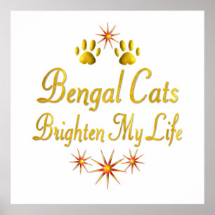 Bengal Cats Brighten Mitt liv Poster