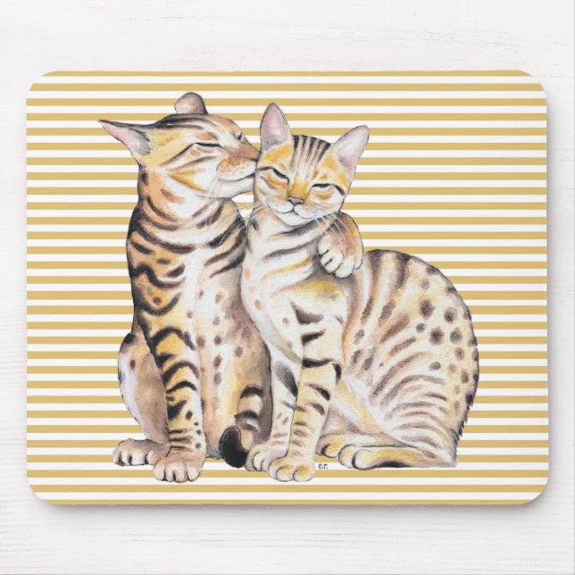 Bengal Cats Ochre Stripes Musmatta (Framsidan)