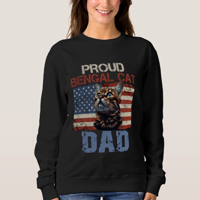 Bengal Cats PROUD BENGAL CATS PAPPA USA Manar T Shirt (Framsida)