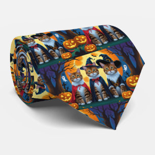 Bengal Cats Pumpkin Halloween Funny Slips