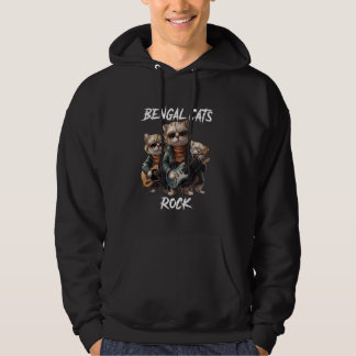 BENGAL CATS STEN Funny Bengal Cat Owner Rocker Hoodie