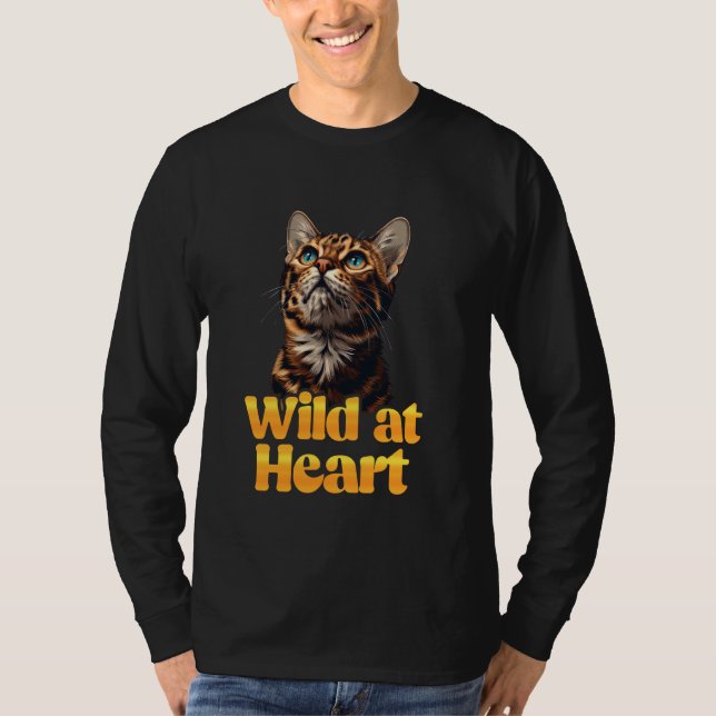 Bengal Cats VILD AT HEART Bengal Cats Owners Benga T Shirt (Framsida)