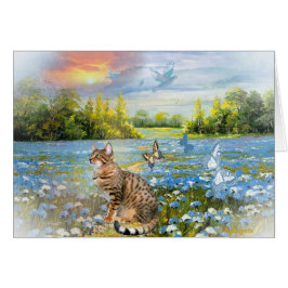 Bengal fält av blommor hälsningskort