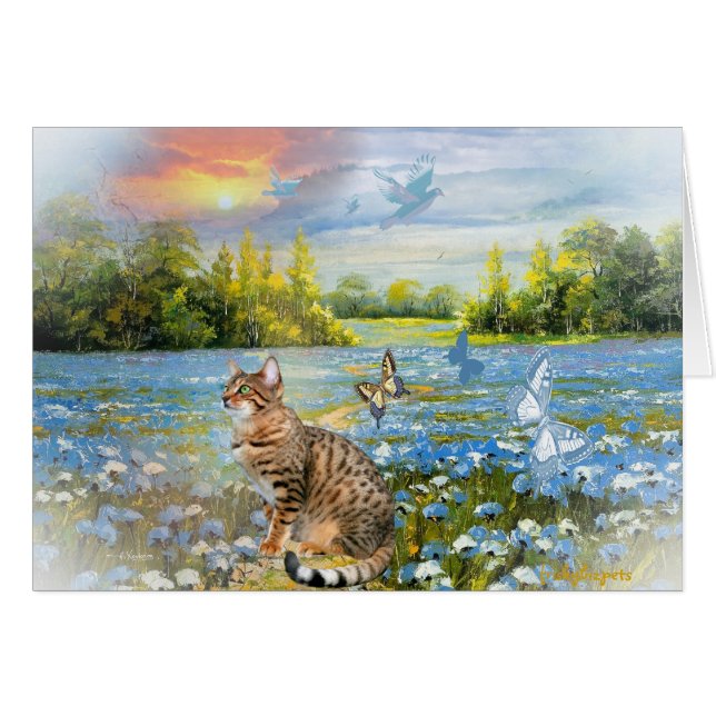 Bengal fält av blommor hälsningskort (Framsidan Horizontal)