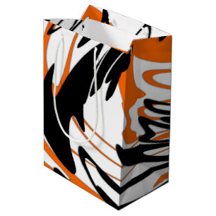 Bengal Färg Squiggly Orange och Black Linjer