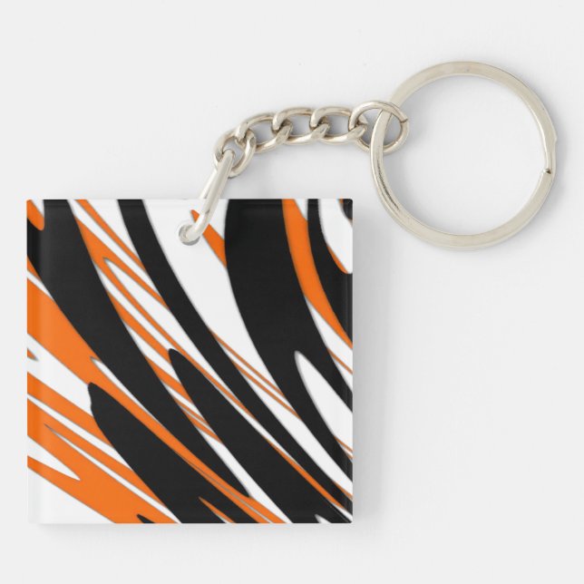 Bengal Färger Snygga Orange Och Svarta Linjer (Baksidan)
