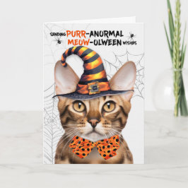 Bengal Halloween Kat PURRanormal MEOWolween Helgkort