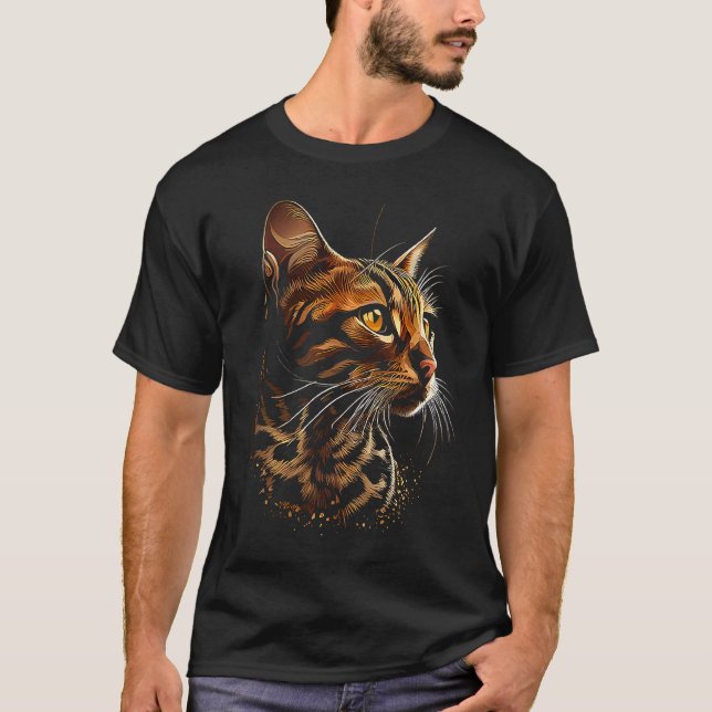 Bengal katt  4 t shirt (Framsida)