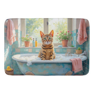 Bengal katt baddekor badrumsmatta