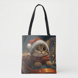 Bengal Katt Berg- och dalbana Jul Tygkasse