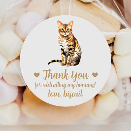 Bengal Katt Bröllop Gåva Klistermärken