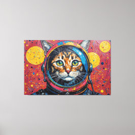 BENGAL KATT I RYMDEN-10 CANVASTRYCK