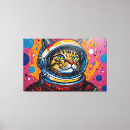 BENGAL KATT I RYMDEN-3 CANVASTRYCK