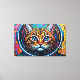 BENGAL KATT I RYMDEN-5 CANVASTRYCK