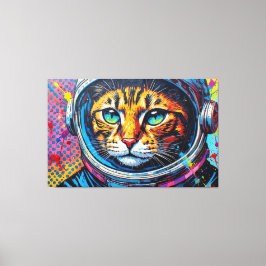 BENGAL KATT I RYMDEN-8 CANVASTRYCK