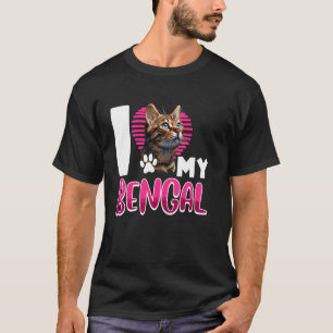Bengal Katt JAG ÄLSKAR MIN BENGAL Katt Mamma Benga T Shirt