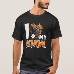 Bengal Katt JAG ÄLSKAR MIN BENGAL Katt Mamma Benga T Shirt