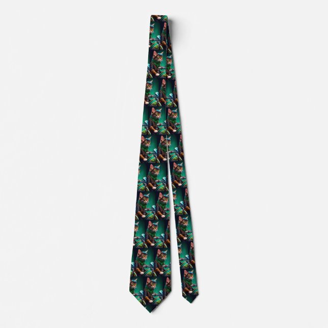 Bengal katt kör cykel St. Patrick's Day Slips (Framsida)