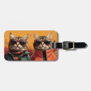 Bengal Katt Med Hjärtrosor Alla Hjärtans Dag Bagagebricka