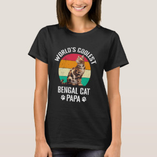 Bengal Katt Pappa VÄRLDENS COOLASTE BENGAL PAPPAN T Shirt