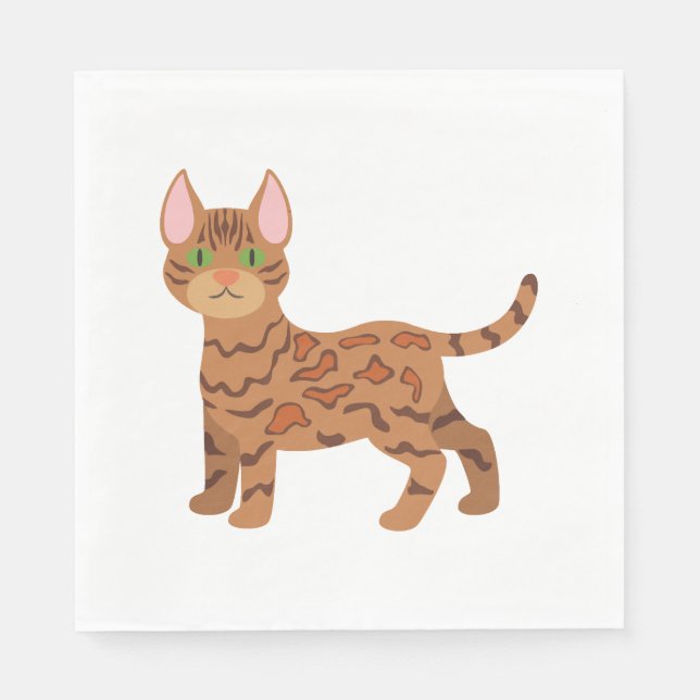 bengal katt   pappersservett (Framsidan)