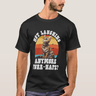 Bengal Katt Rolig INTE SKRATTAR MER PURR-HAPS Vi T Shirt