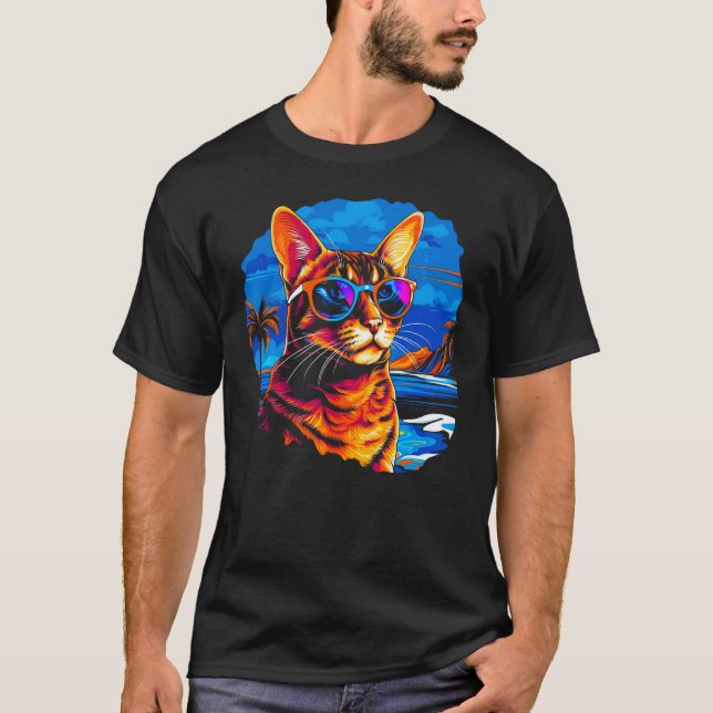 Bengal katt sommarfest t shirt (Framsida)